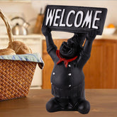 Welcome Chef Figurine – Black Restaurant & Home Entrance Decor