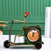Green Wheels Pen Stand with Clock