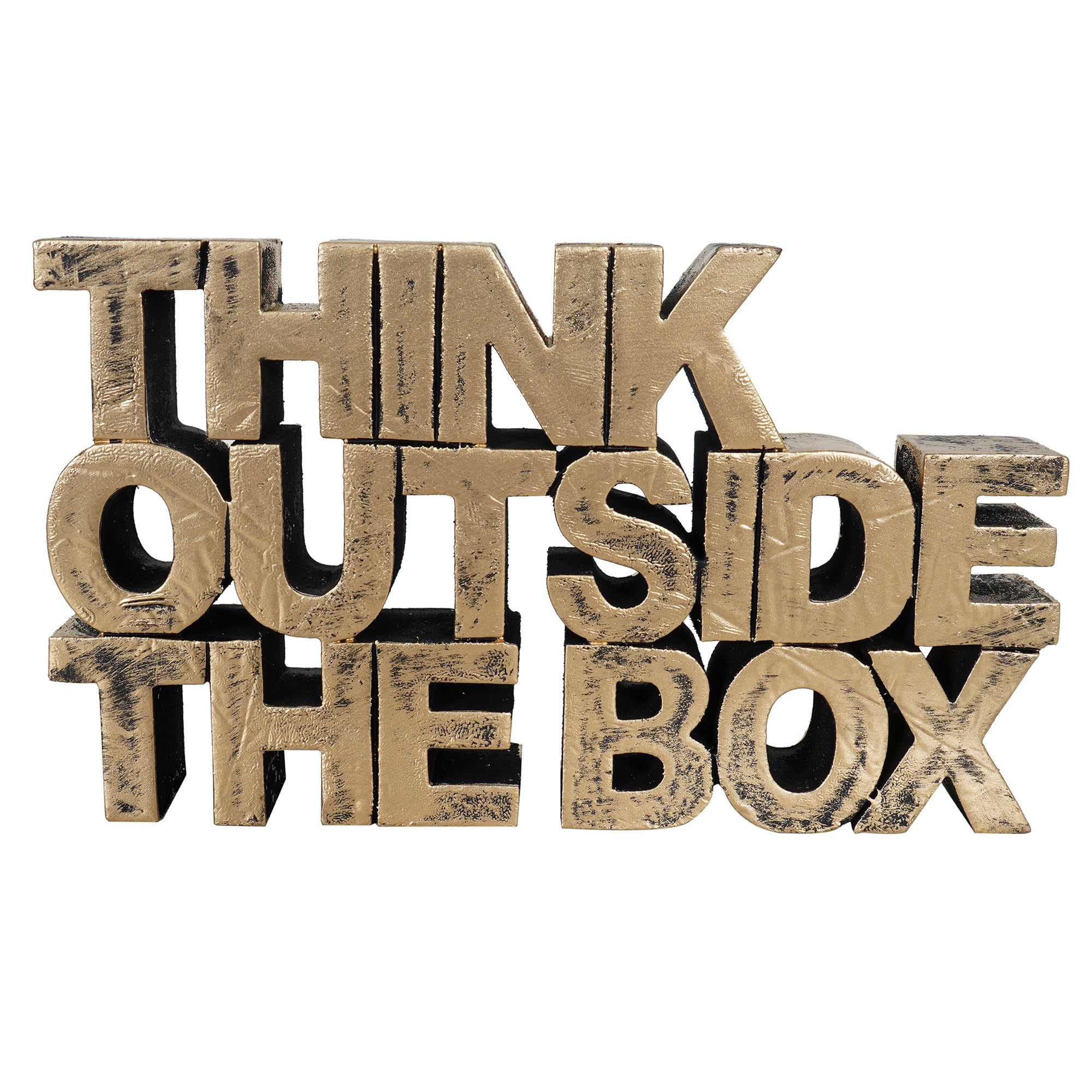 Think Outside The Box Motivational Desk Showpiece