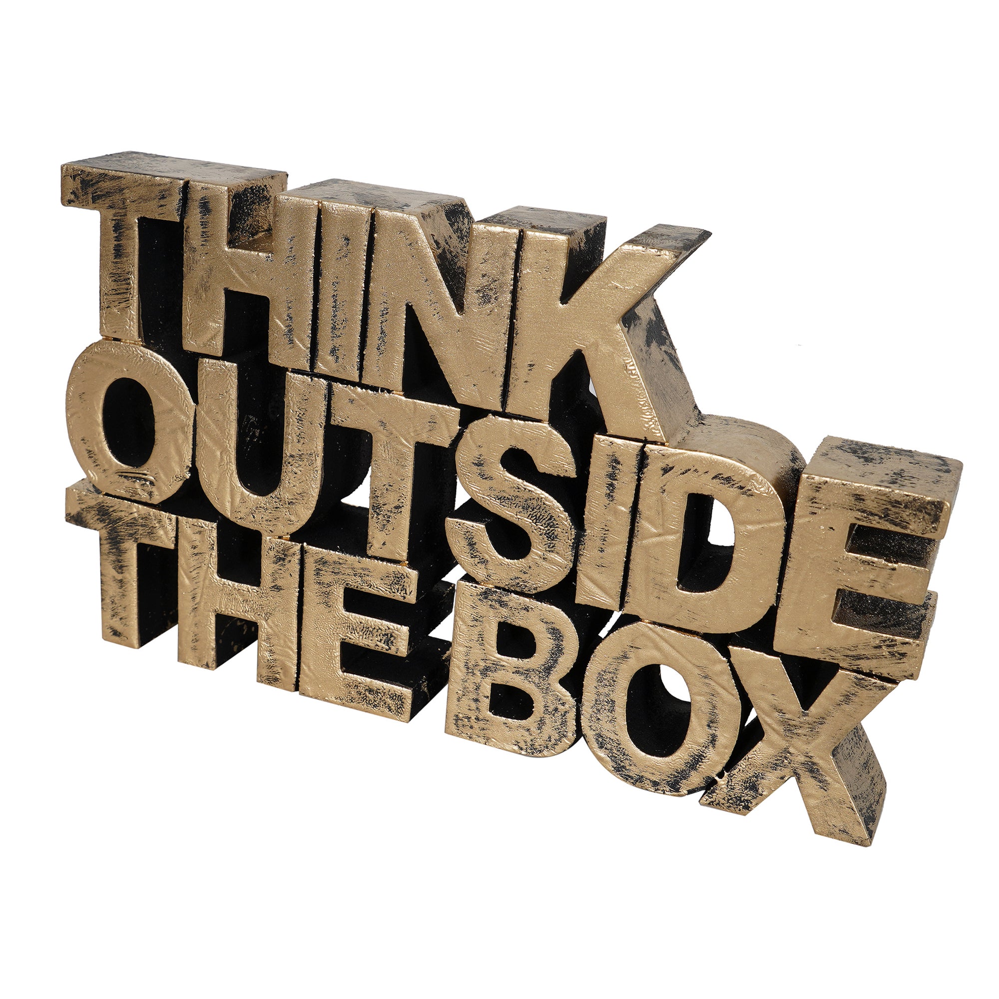 Think Outside The Box Motivational Desk Showpiece