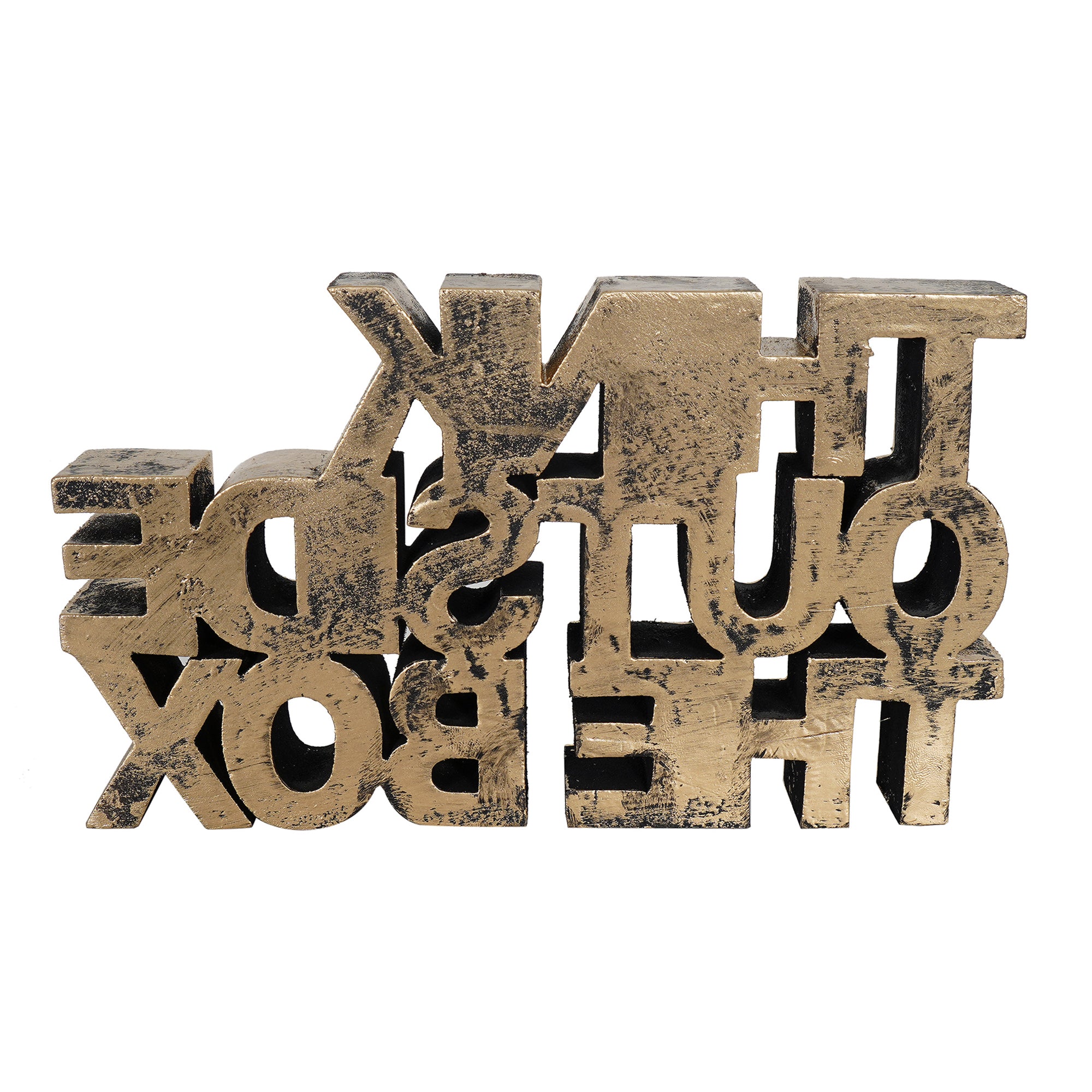 Think Outside The Box Motivational Desk Showpiece