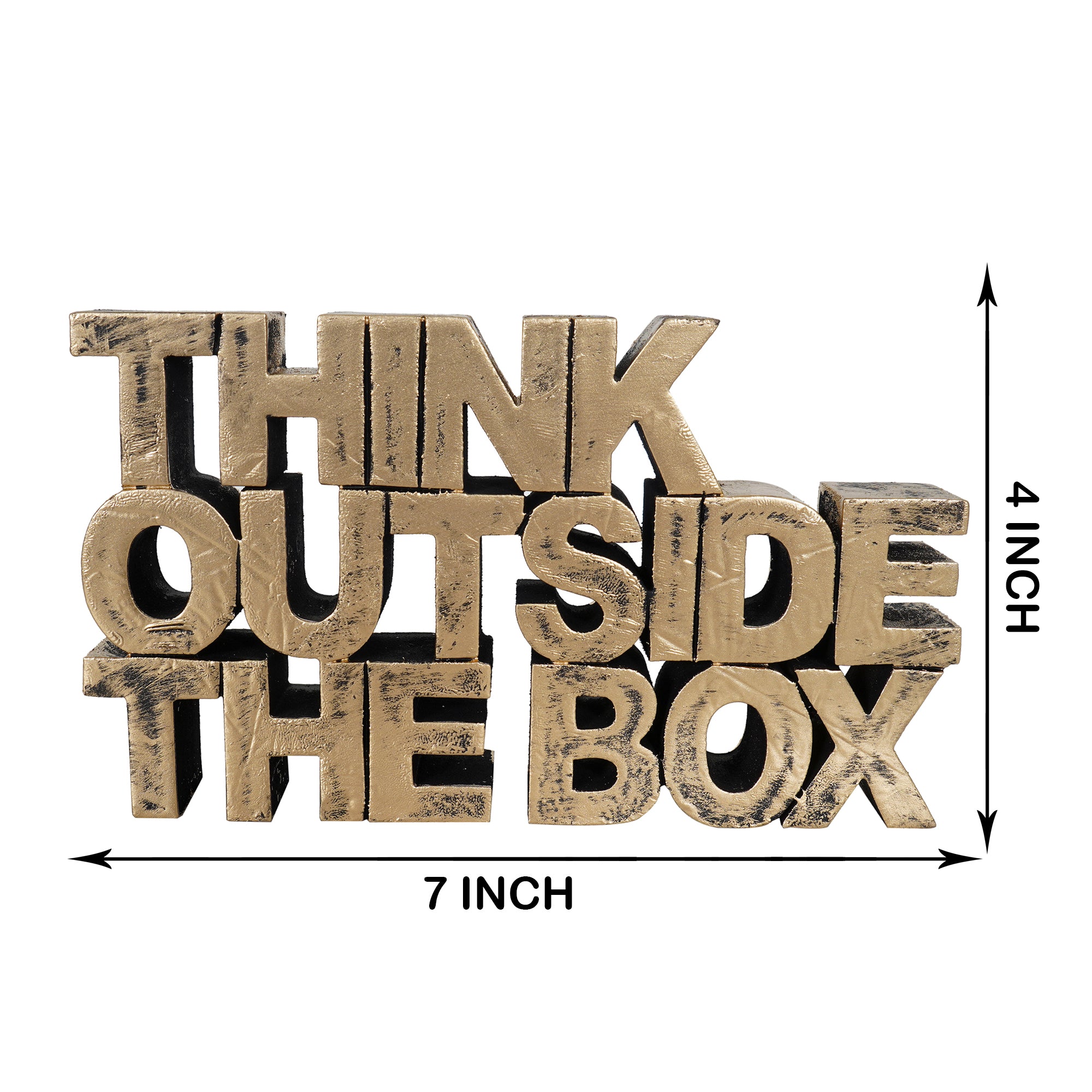 Think Outside The Box Motivational Desk Showpiece