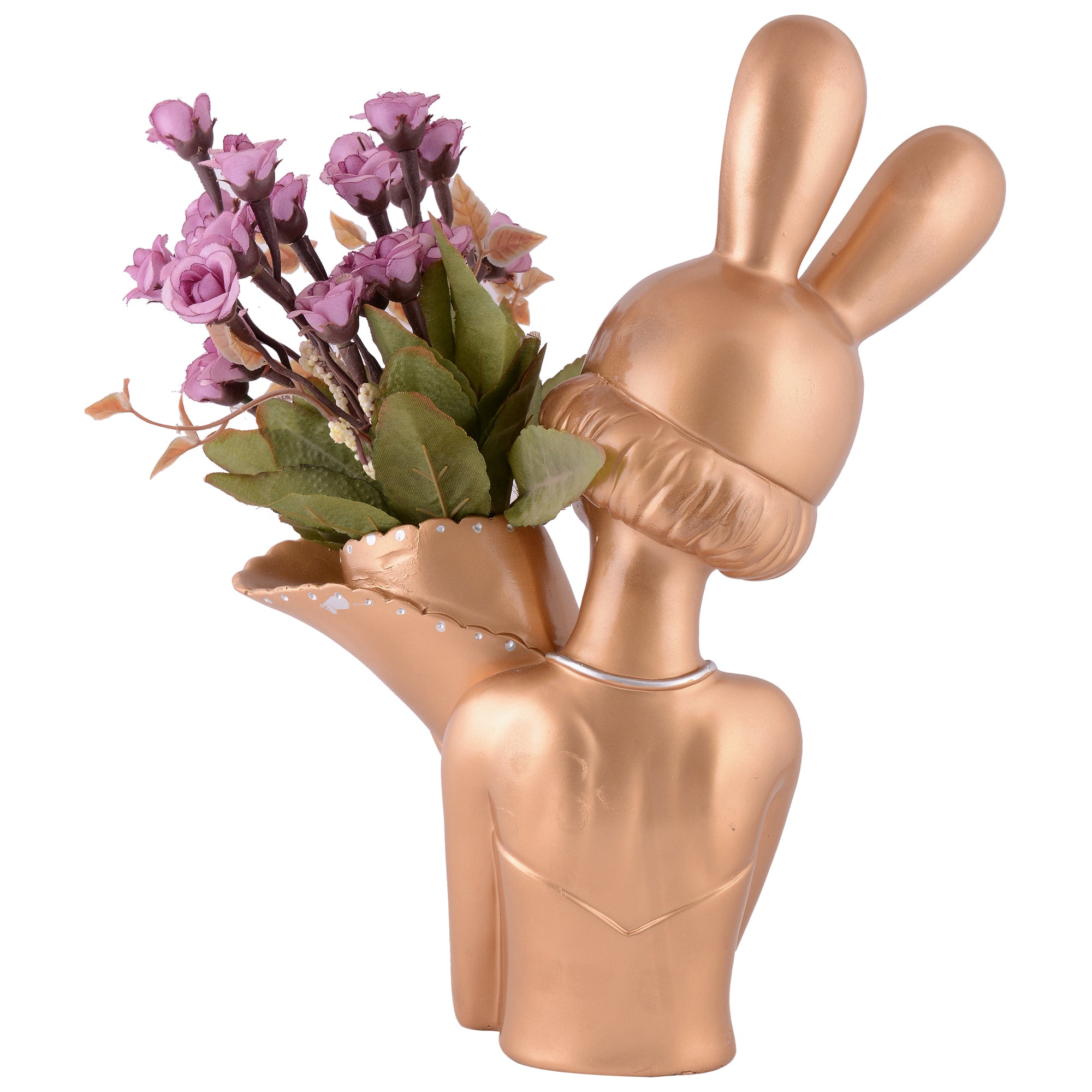 Lady Bunny Ear Resin Flower Holder Vase