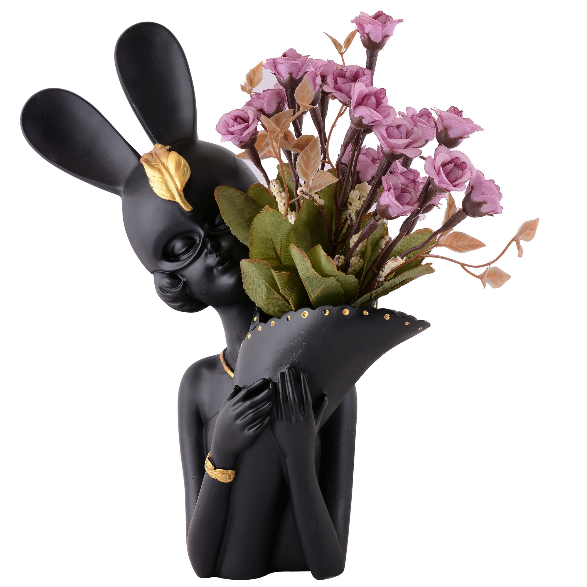Lady Bunny Ear Resin Flower Holder Vase