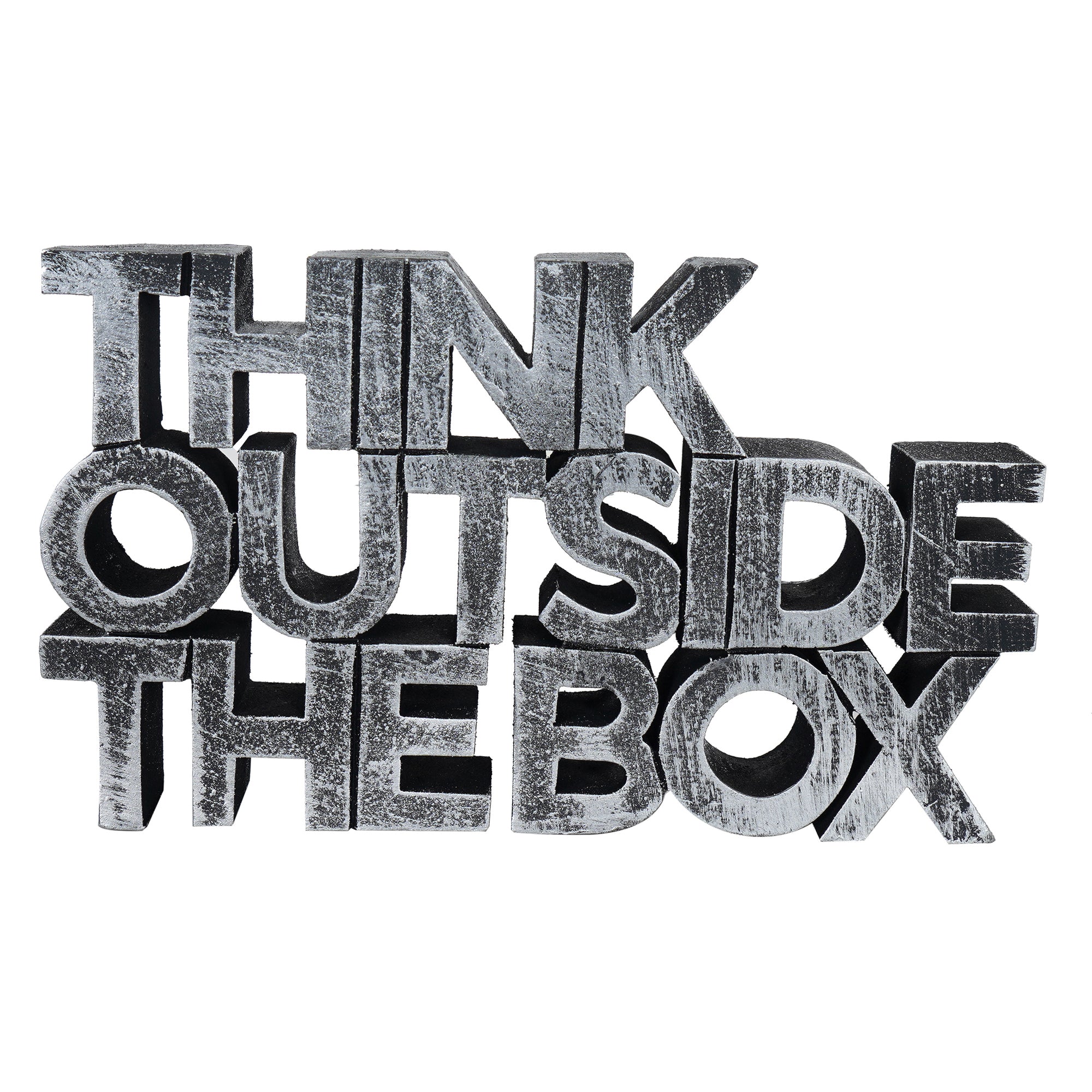 Think Outside The Box Motivational Desk Showpiece