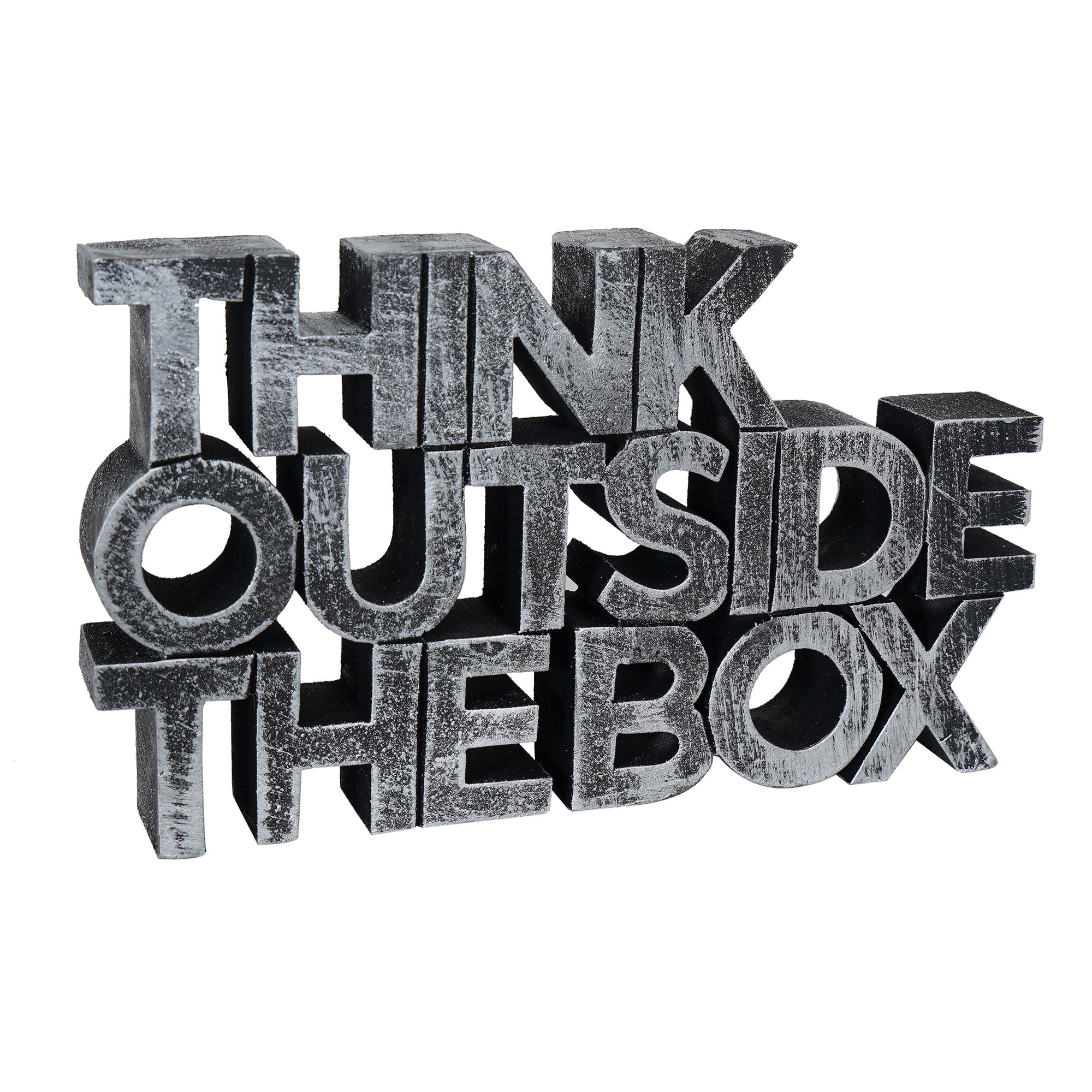 Think Outside The Box Motivational Desk Showpiece