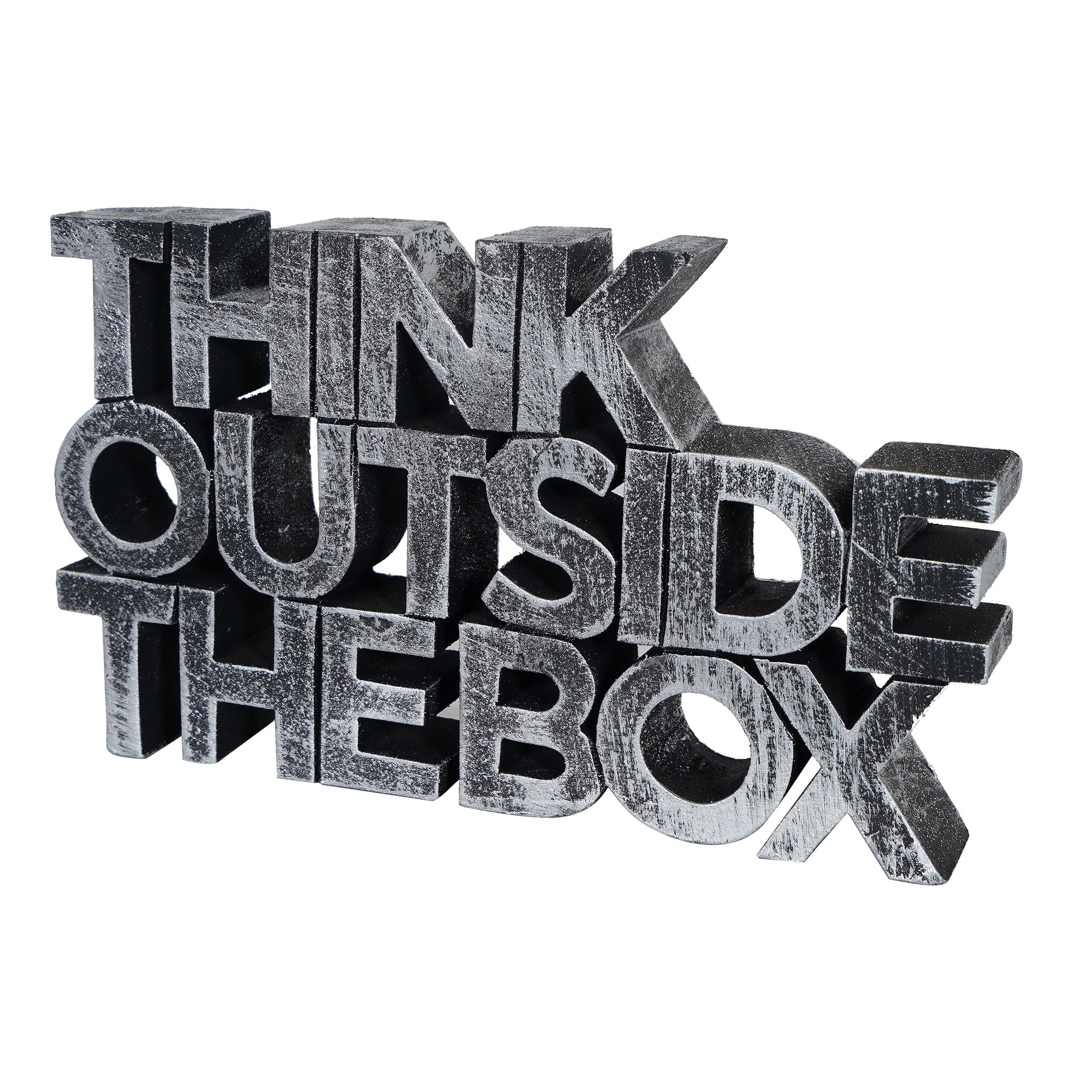 Think Outside The Box Motivational Desk Showpiece