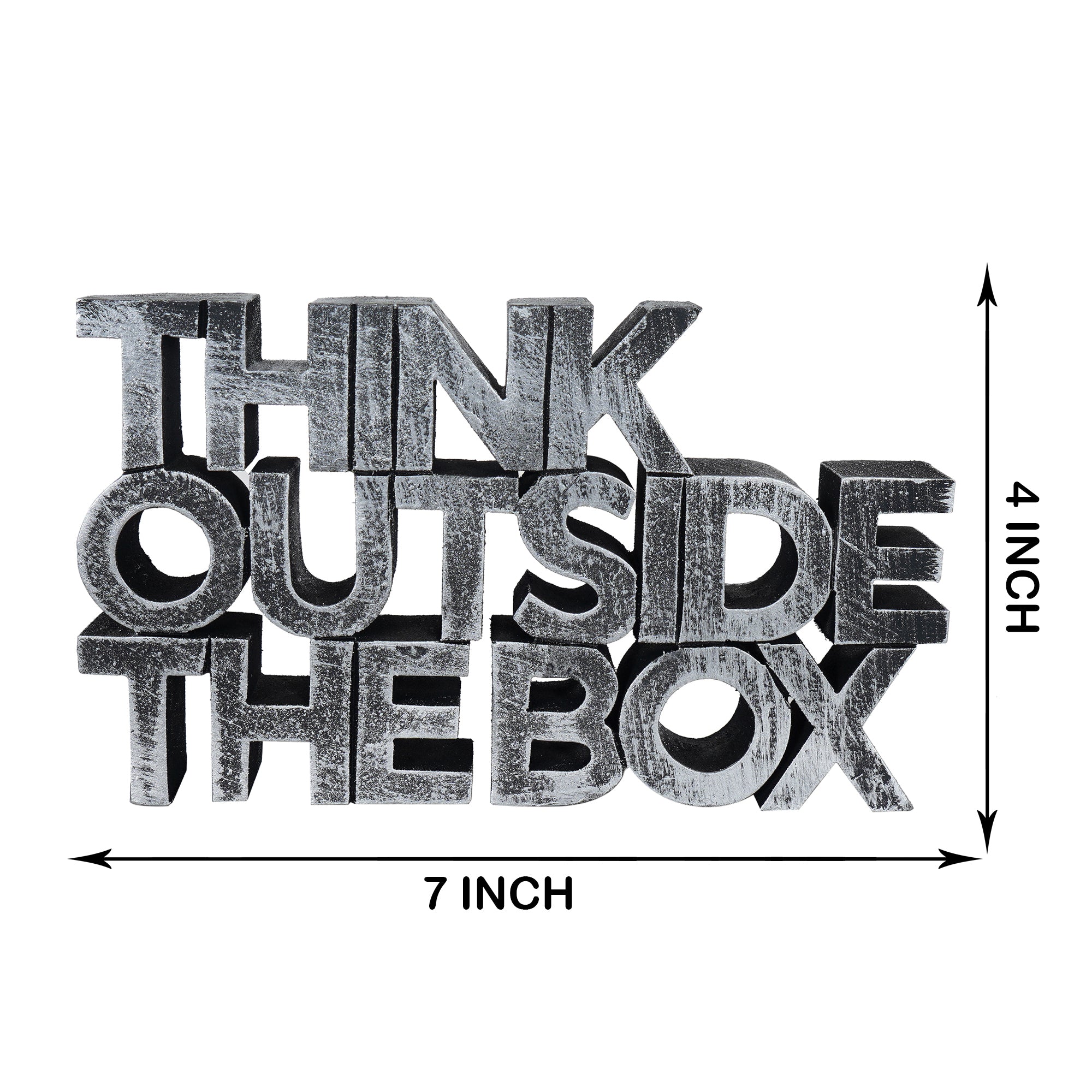 Think Outside The Box Motivational Desk Showpiece