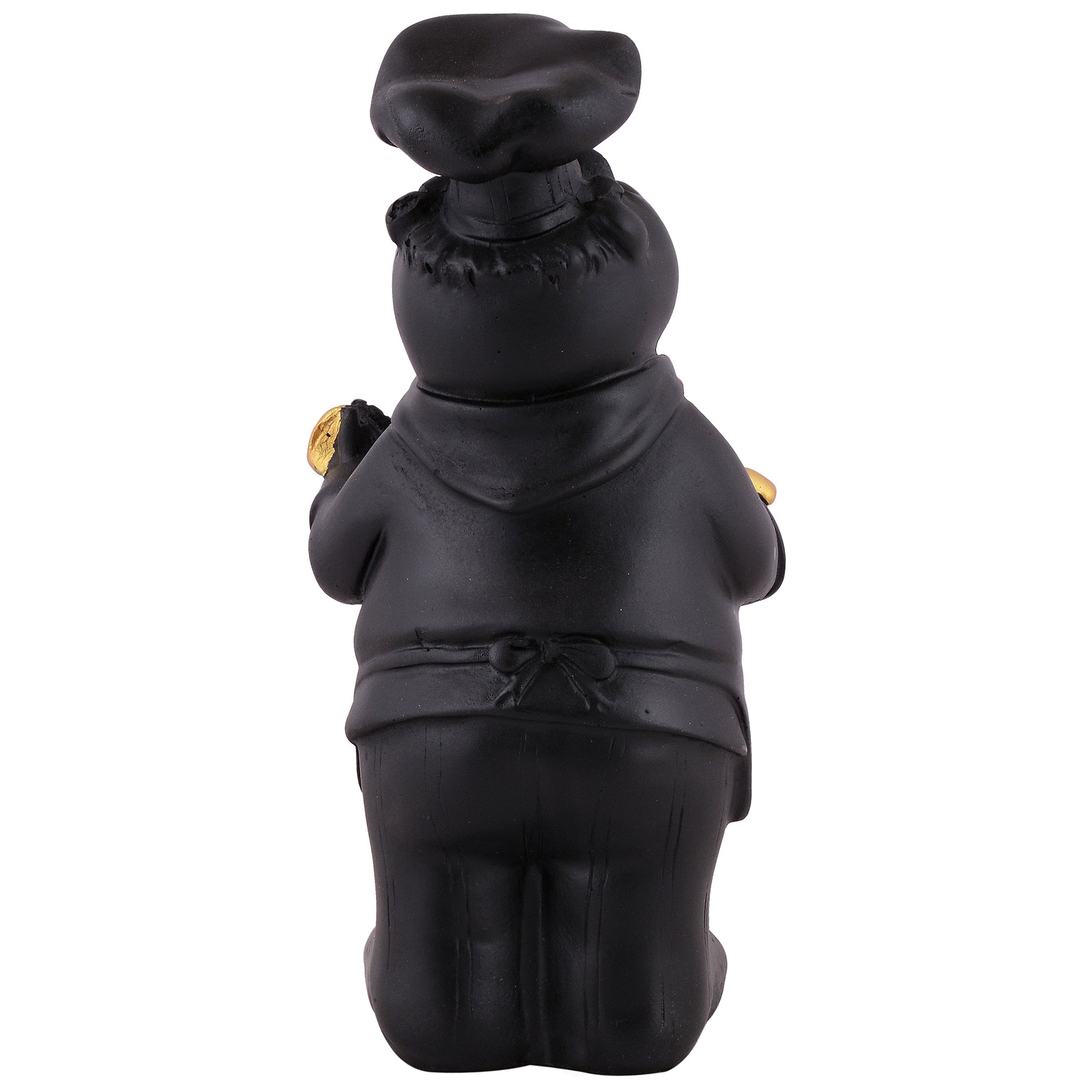 Golden Chef Figurine Holding Scarf – Luxury Kitchen Decor Showpiece