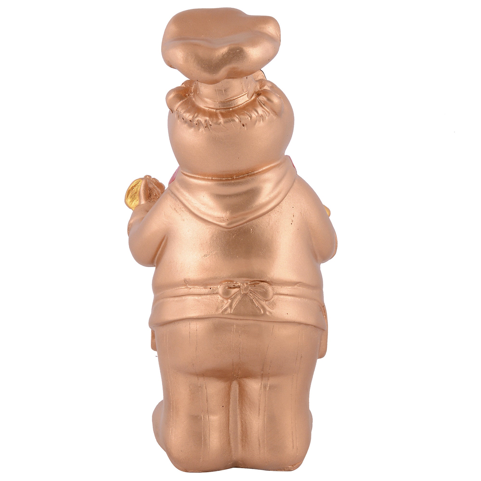 Golden Chef Figurine Holding Scarf – Luxury Kitchen Decor Showpiece