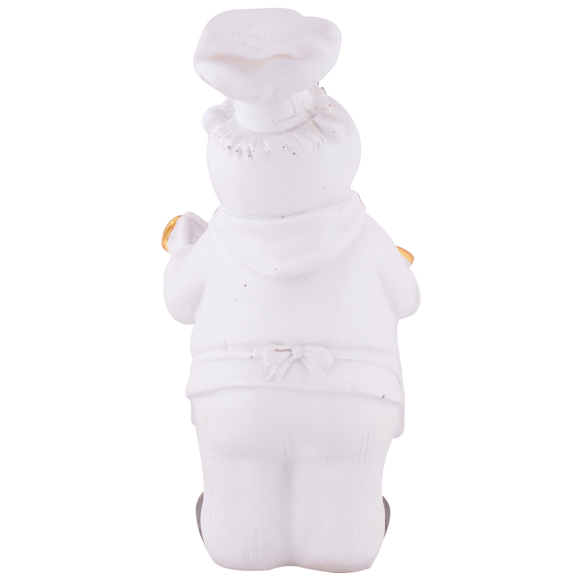 Golden Chef Figurine Holding Scarf – Luxury Kitchen Decor Showpiece