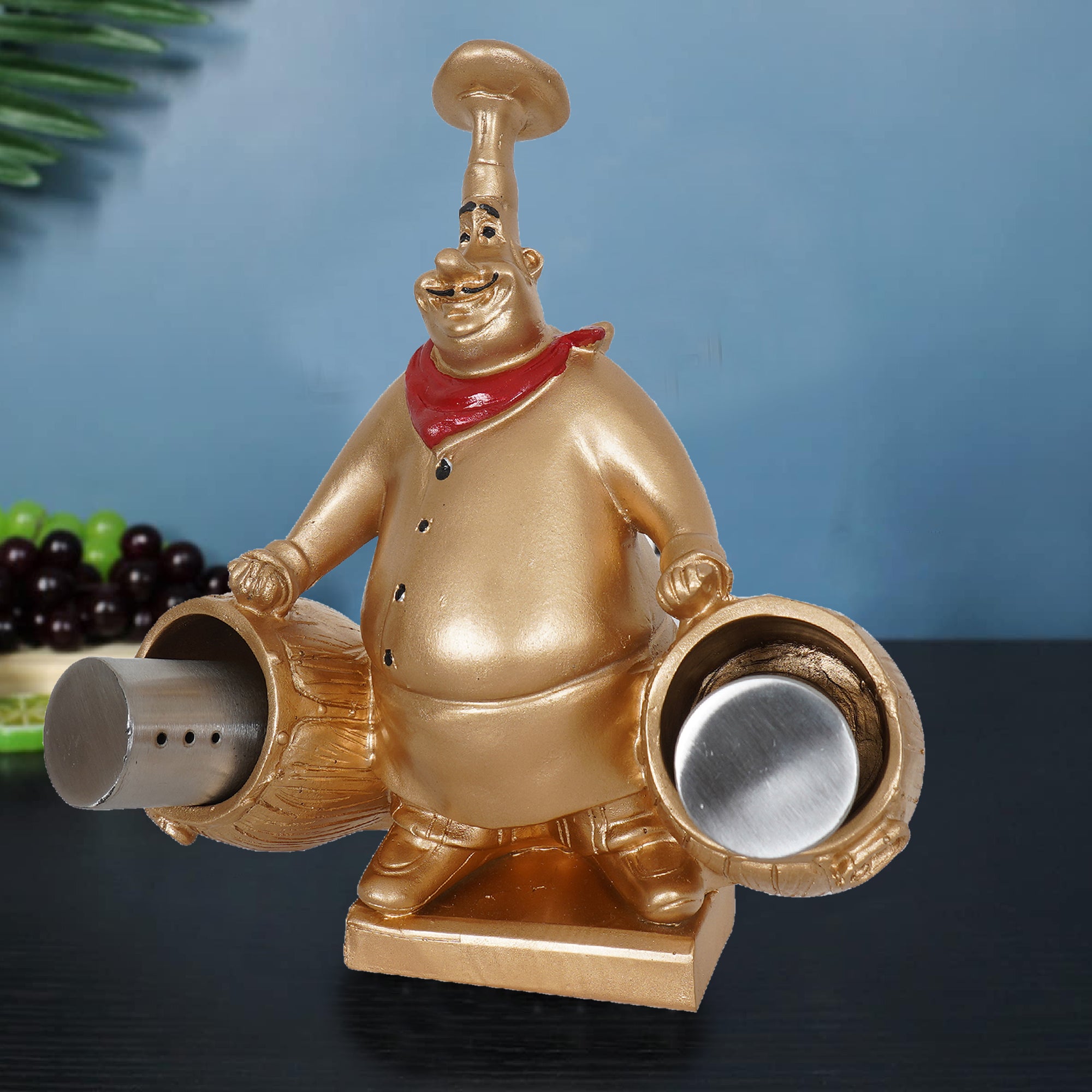 Chef Salt & Pepper Shaker Holder