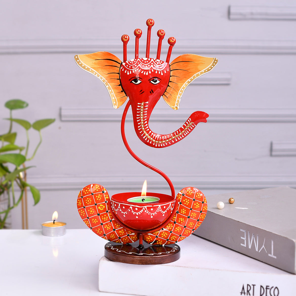 Aaradhya Ganesh Orange T-Light