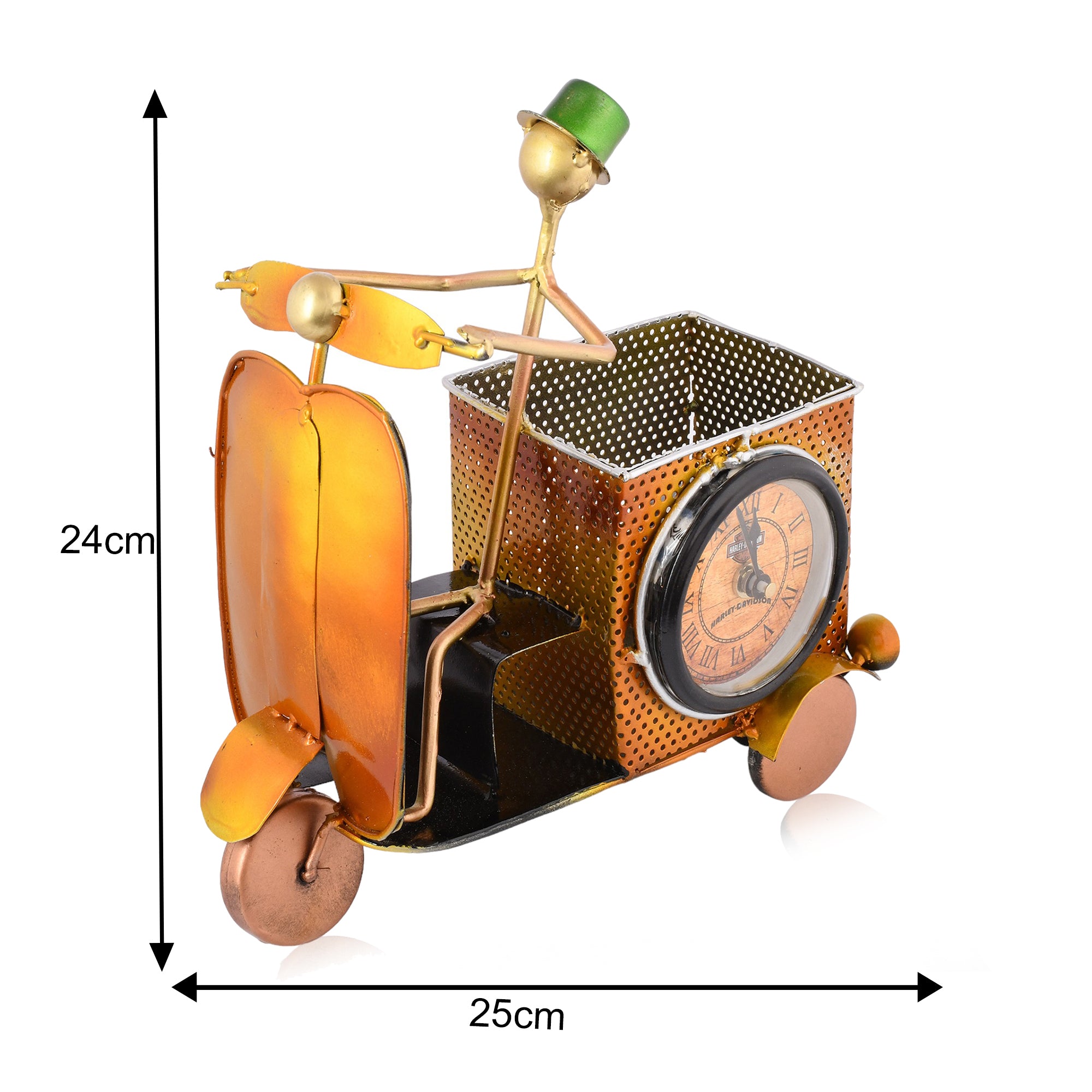 Scooter Glow Pen Holder with Clock
